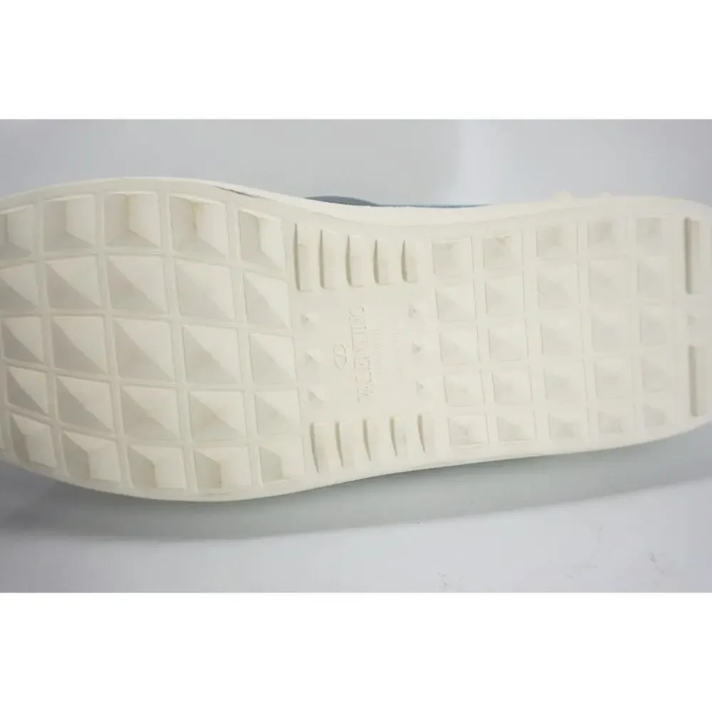 Valentino Denim Butterfly Skater Sneaker SZ 38.5 Slip On Flat NIB $945